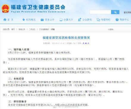 福建省疫情病例分析报告