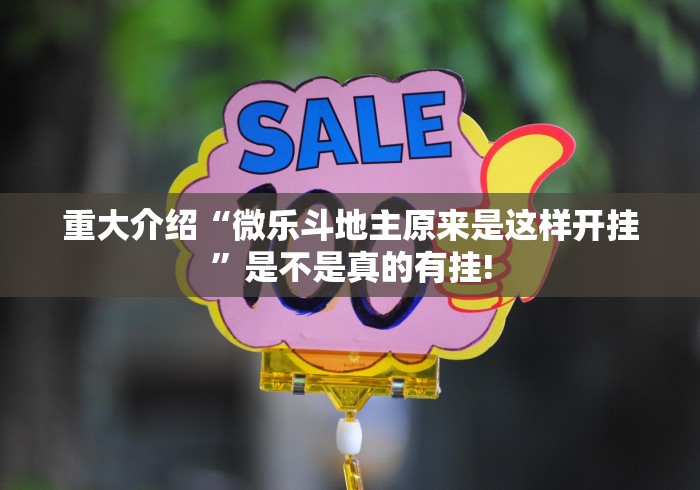 重大介绍“微乐斗地主原来是这样开挂”是不是真的有挂!