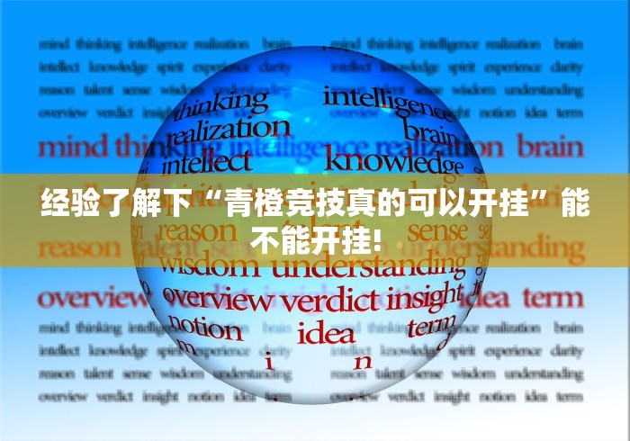 经验了解下“青橙竞技真的可以开挂”能不能开挂!