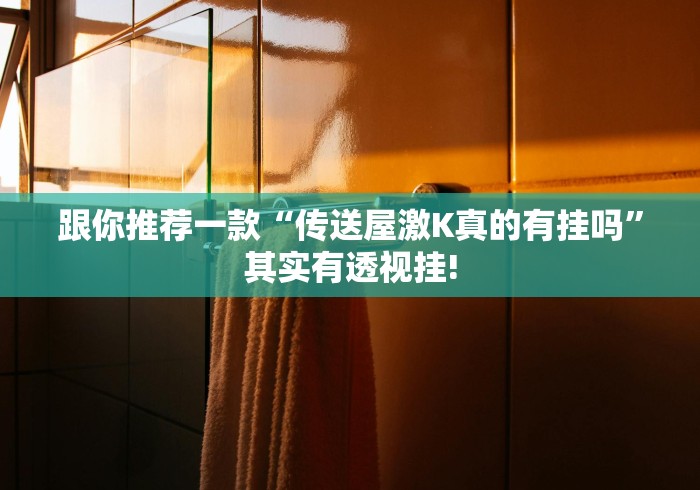 跟你推荐一款“传送屋激K真的有挂吗”其实有透视挂! 跟你推荐一款“传送屋激K真的有挂吗”其实有透视挂!