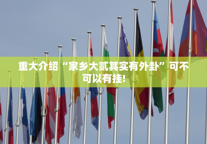 重大介绍“家乡大贰其实有外卦”可不可以有挂! 重大介绍“家乡大贰其实有外卦”可不可以有挂!