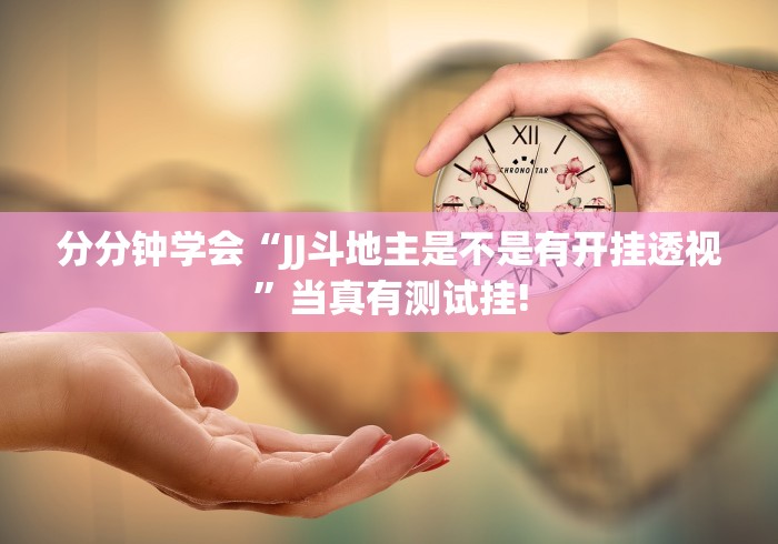 分分钟学会“JJ斗地主是不是有开挂透视”当真有测试挂!