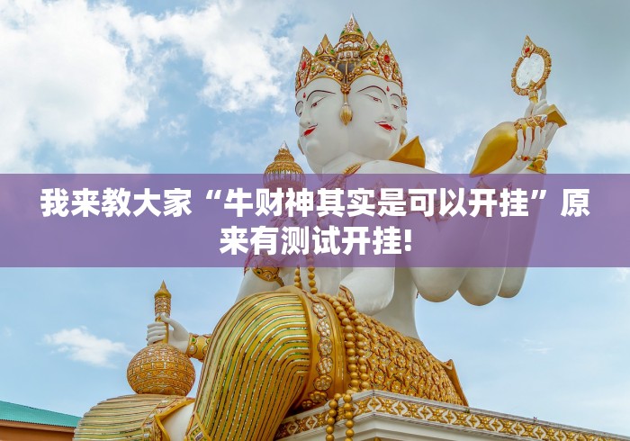 我来教大家“牛财神其实是可以开挂”原来有测试开挂!