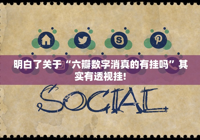 明白了关于“六瓣数字消真的有挂吗”其实有透视挂!