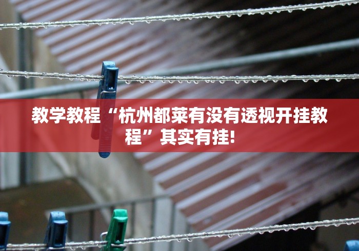 教学教程“杭州都莱有没有透视开挂教程”其实有挂!