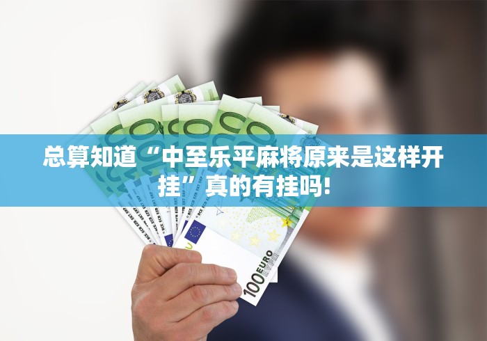 总算知道“中至乐平麻将原来是这样开挂”真的有挂吗!