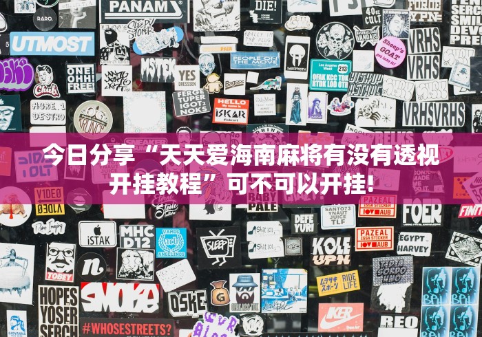今日分享“天天爱海南麻将有没有透视开挂教程”可不可以开挂!
