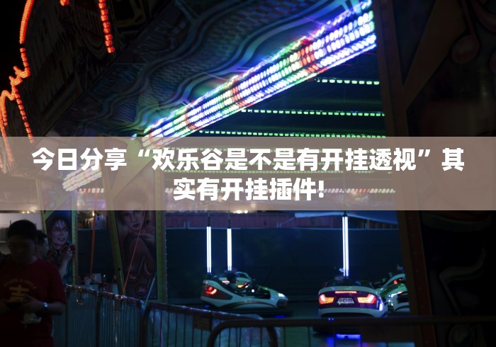 今日分享“欢乐谷是不是有开挂透视”其实有开挂插件!