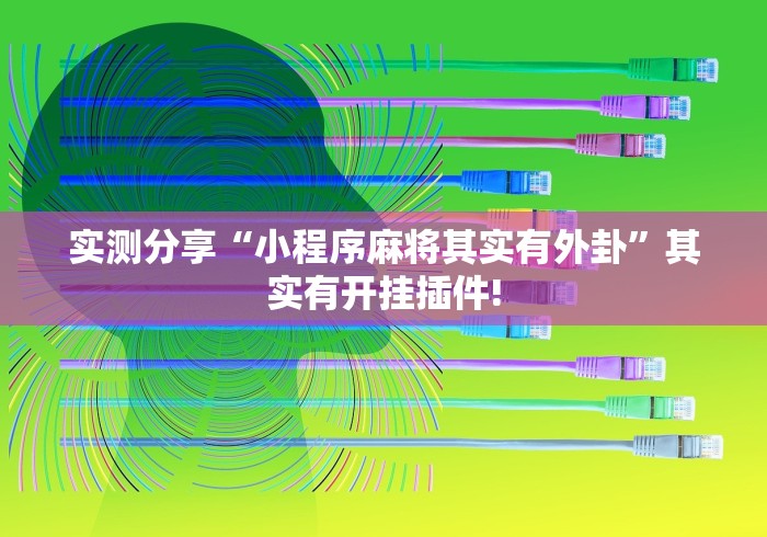 实测分享“小程序麻将其实有外卦”其实有开挂插件!