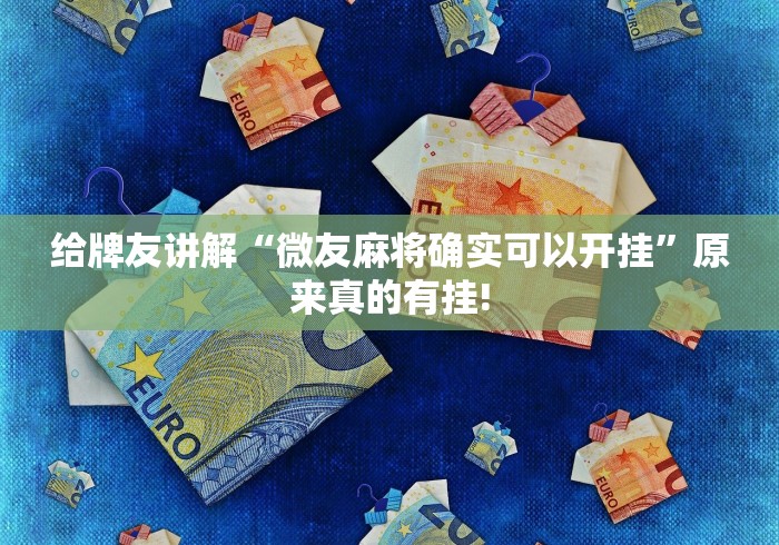 给牌友讲解“微友麻将确实可以开挂”原来真的有挂!