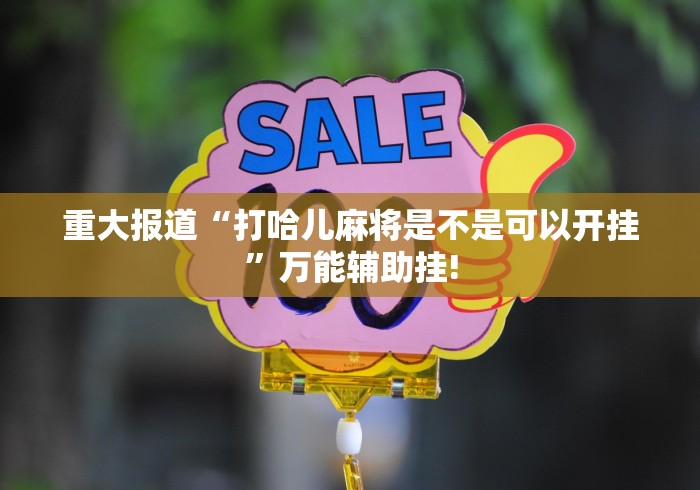 重大报道“打哈儿麻将是不是可以开挂”万能辅助挂!