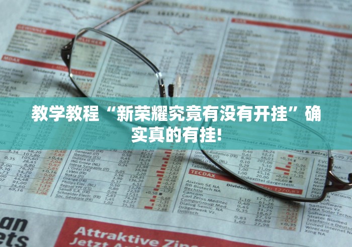 教学教程“新荣耀究竟有没有开挂”确实真的有挂!