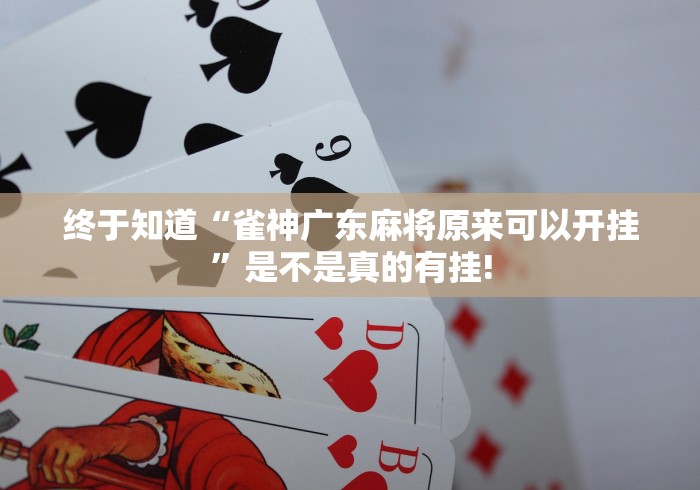终于知道“雀神广东麻将原来可以开挂”是不是真的有挂!