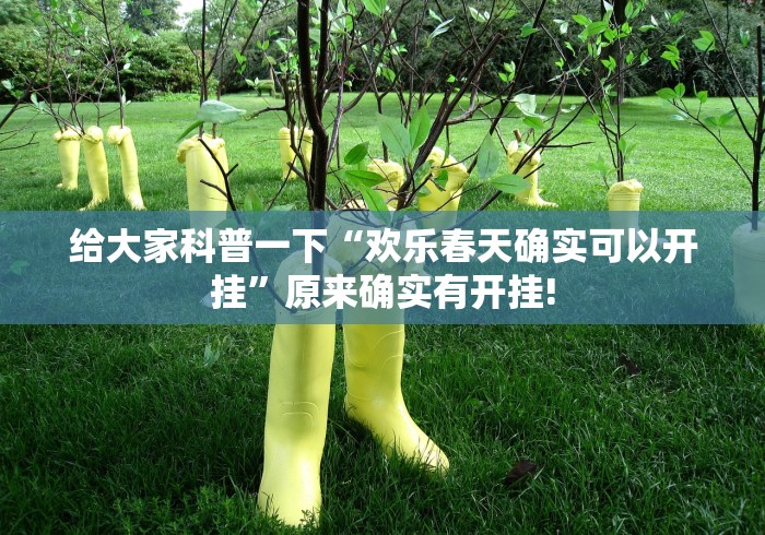 给大家科普一下“欢乐春天确实可以开挂”原来确实有开挂!