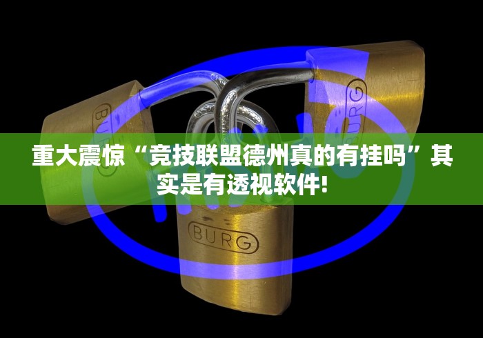 重大震惊“竞技联盟德州真的有挂吗”其实是有透视软件!