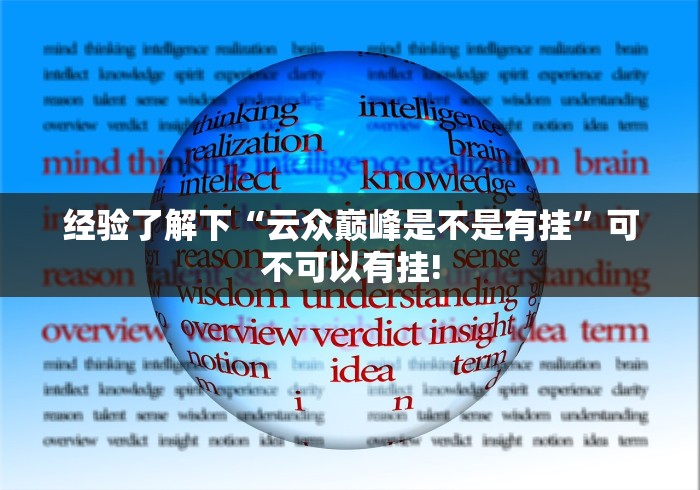 经验了解下“云众巅峰是不是有挂”可不可以有挂!