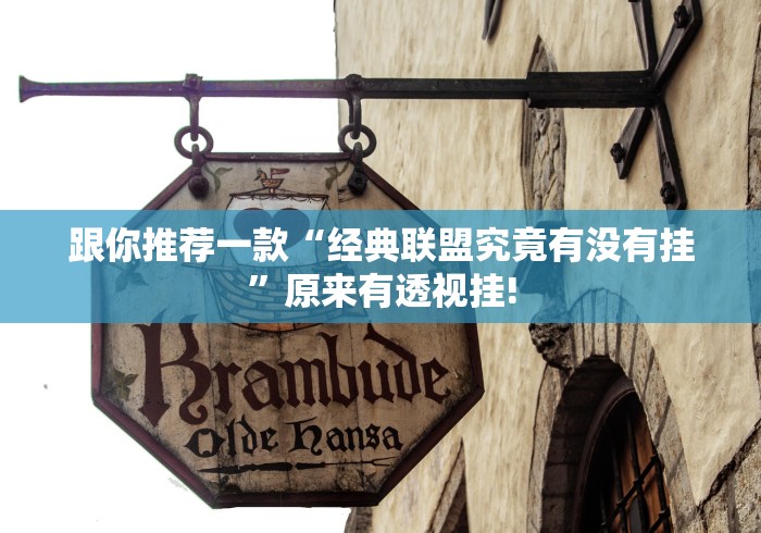 跟你推荐一款“经典联盟究竟有没有挂”原来有透视挂!