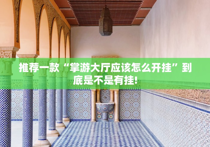 推荐一款“掌游大厅应该怎么开挂”到底是不是有挂!