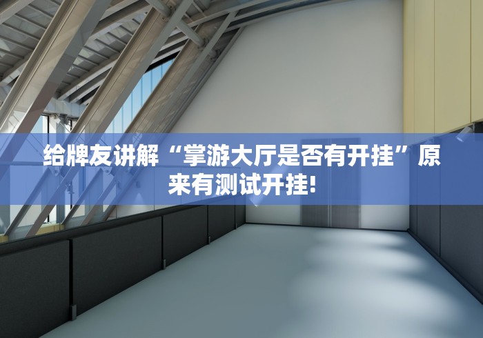 给牌友讲解“掌游大厅是否有开挂”原来有测试开挂!