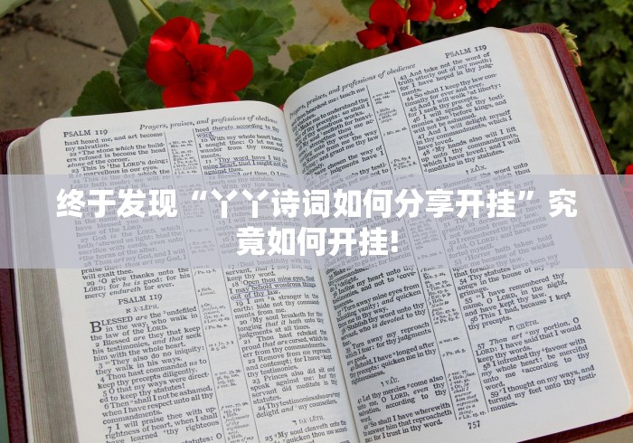 终于发现“丫丫诗词如何分享开挂”究竟如何开挂!