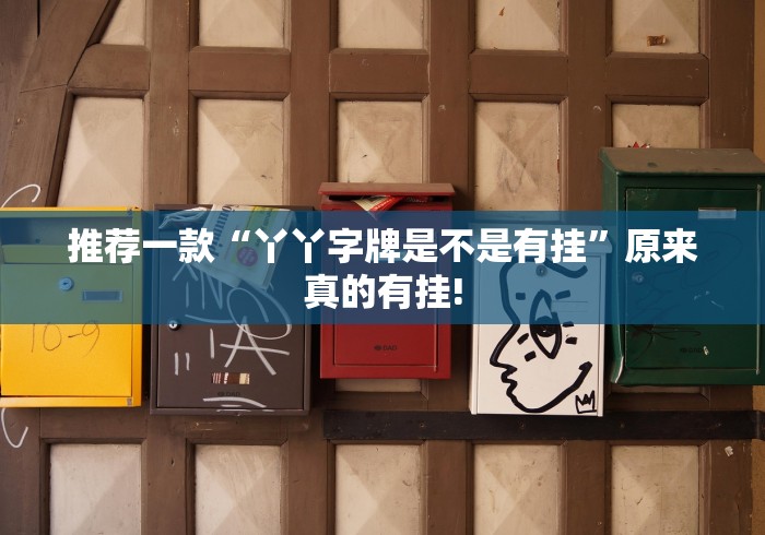 推荐一款“丫丫字牌是不是有挂”原来真的有挂!