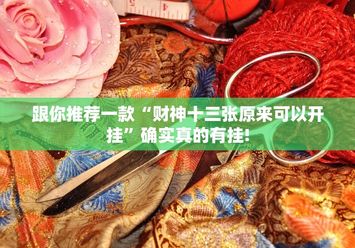 跟你推荐一款“财神十三张原来可以开挂”确实真的有挂!