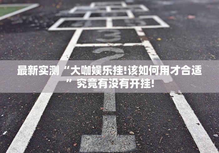 最新实测“大咖娱乐挂!该如何用才合适”究竟有没有开挂! 最新实测“大咖娱乐挂!该如何用才合适”究竟有没有开挂!