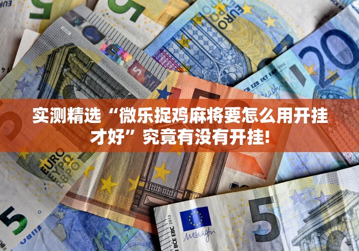 实测精选“微乐捉鸡麻将要怎么用开挂才好”究竟有没有开挂! 实测精选“微乐捉鸡麻将要怎么用开挂才好”究竟有没有开挂!