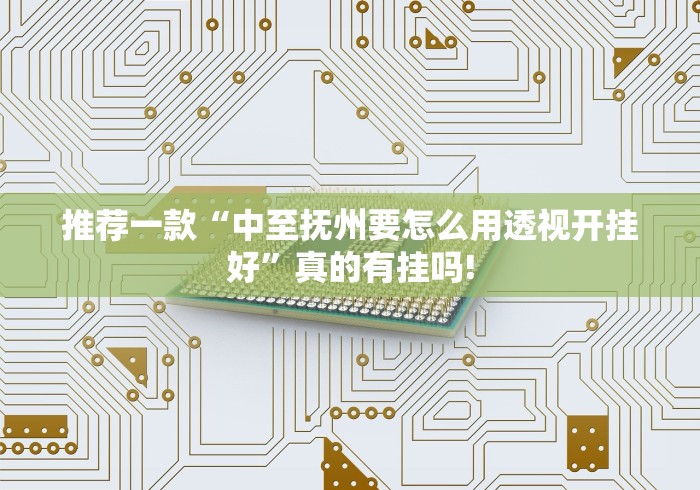 推荐一款“中至抚州要怎么用透视开挂好”真的有挂吗! 推荐一款“中至抚州要怎么用透视开挂好”真的有挂吗!